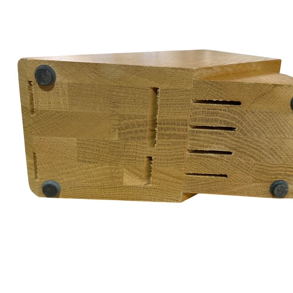 Cutco Oak Wood Knife Block 8 Slot Kitchen Cutlery Storage Organizer - Picture 6 of 9